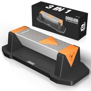 Goodjob 3-Side Diamond Whetstone for Knives