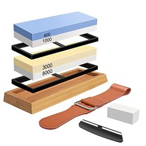 Japanese Whetstone 4-Sided Sharpening Stone Set