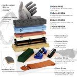 Japanese Whetstone Sharpening Stone Set – 400/1000, 3000/8000