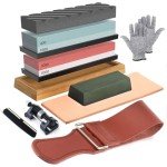 Japanese Whetstone Sharpening Set with Bamboo Base