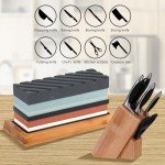Japanese Whetstone Sharpening Set with Bamboo Base
