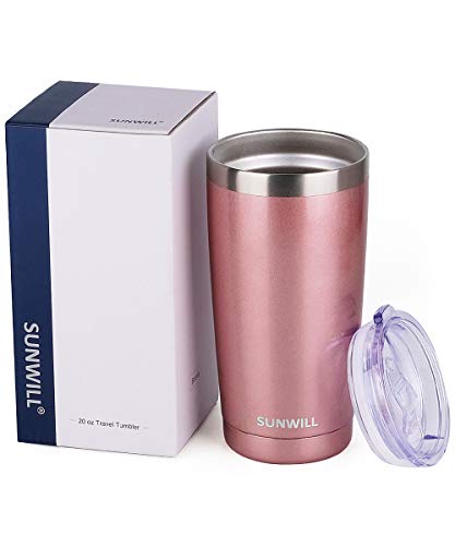 20oz Stainless Steel Insulated Coffee Tumbler, Rose Gold