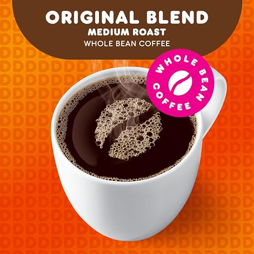 Dunkin' Original Medium Roast Whole Bean Coffee, 12oz, Pack of 6