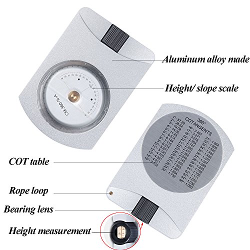 Ueasy Aluminum Compact Handheld Clinometer for Hiking