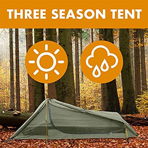 Winterial Lightweight Bivy Tent - Backpacking, Hiking (Orange)