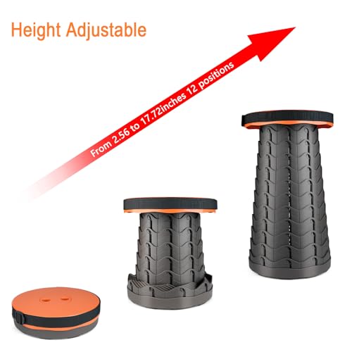 Upgraded Lightweight Folding Stool: 400lbs Load Capacity