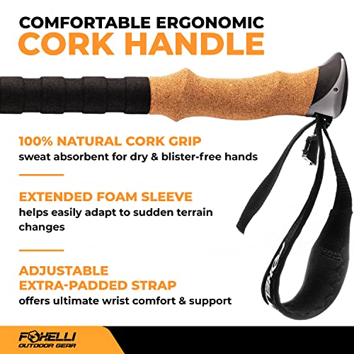 Lightweight Carbon Fiber Hiking Poles with Cork Grips