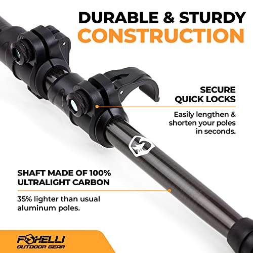 Lightweight Carbon Fiber Hiking Poles with Cork Grips