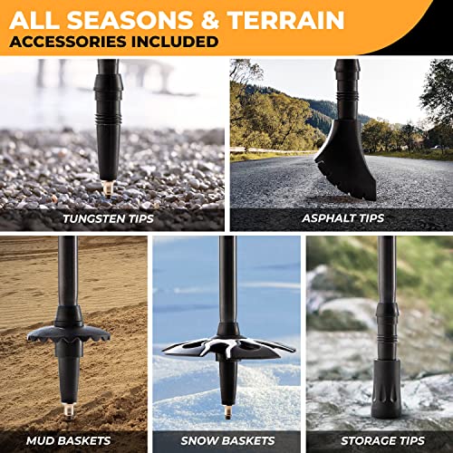Lightweight Carbon Fiber Hiking Poles with Cork Grips