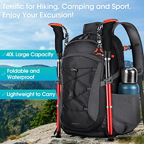 40L Waterproof Hiking Backpack - Lightweight Outdoor Daypack