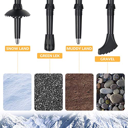 Collapsible Aluminum Alloy Trekking Poles for Hiking
