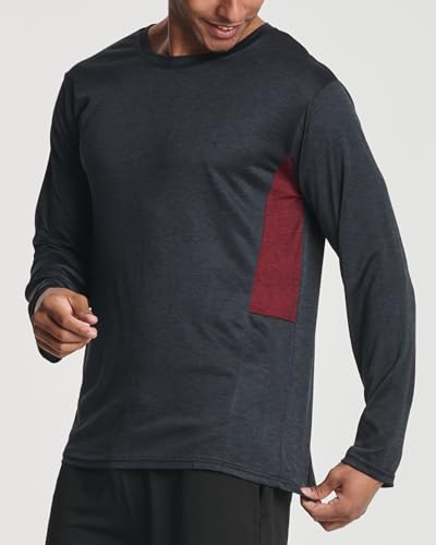 Men's Long Sleeve Hiking Sun Protection Shirts, Pack of 4