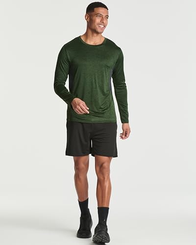 Men's Long Sleeve Hiking Sun Protection Shirts, Pack of 4