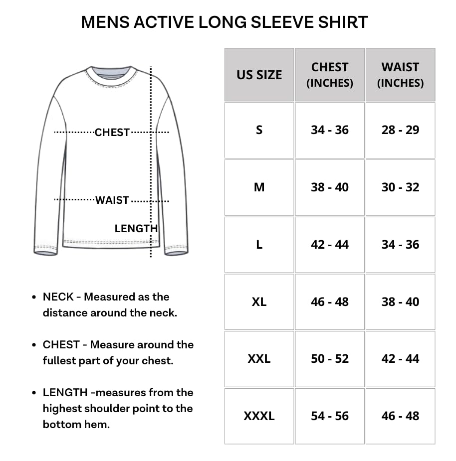 Men's Long Sleeve Hiking Sun Protection Shirts, Pack of 4