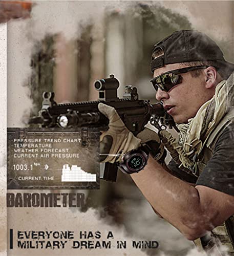 Military Tactical Hiking Watch with Compass & Altimeter