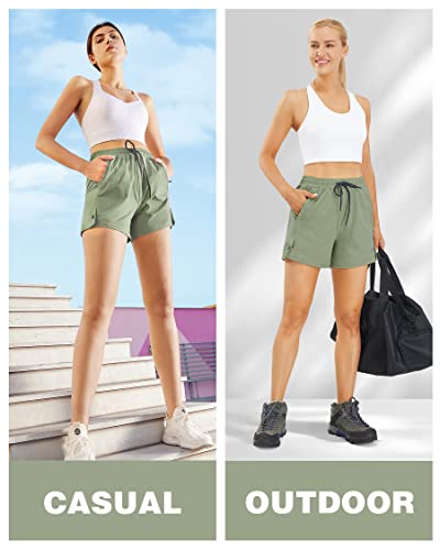 AFITNE Women's Quick Dry Hiking Shorts with Pockets