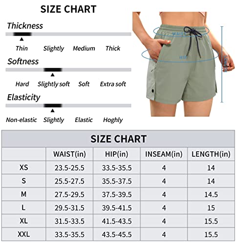 AFITNE Women's Quick Dry Hiking Shorts with Pockets
