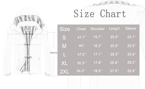 OTU Women's Lightweight Waterproof Hooded Rain Jacket