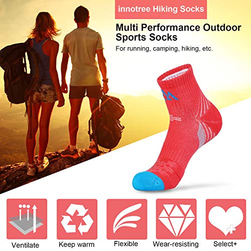 Innotree 5-Pack Women's Cushioned Hiking Ankle Socks
