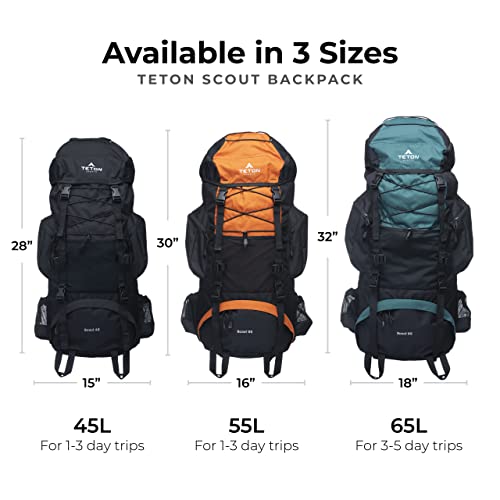 TETON Sports Scout Internal Frame Backpack - All-inclusive for Hiking