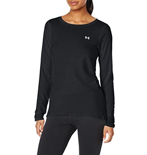 Under Armour Women's HeatGear Long-Sleeve T-Shirt, Black/Metallic Silver