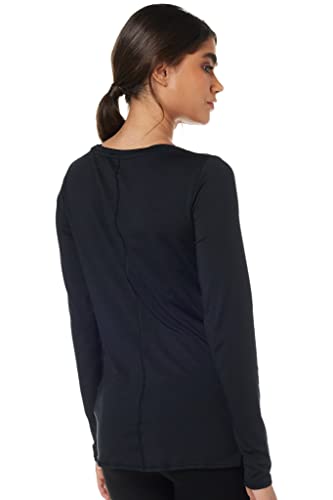 Under Armour Women's HeatGear Long-Sleeve T-Shirt, Black/Metallic Silver