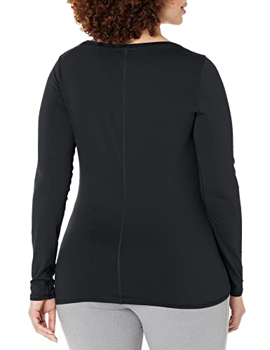 Under Armour Women's HeatGear Long-Sleeve T-Shirt, Black/Metallic Silver