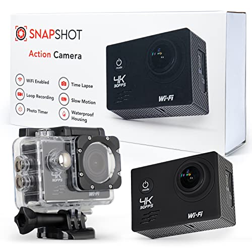 SNAPSHOT 4K Action Camera - Waterproof, Wide Angle