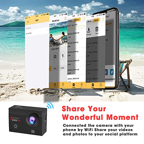 4K Action Camera with Underwater Waterproofing & WiFi