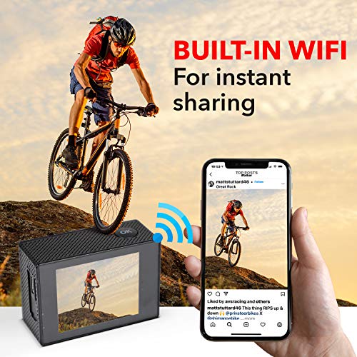 SNAPSHOT 4K Action Camera - Waterproof, Wide Angle