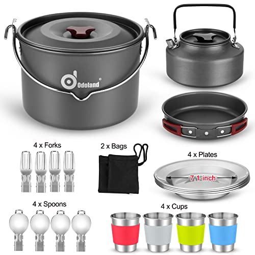 Hiking Cookware Set, 22pcs, Large Hanging Pot