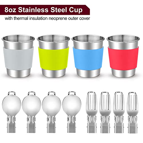 Hiking Cookware Set, 22pcs, Large Hanging Pot