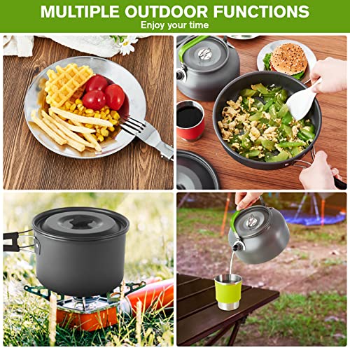 37-Piece Camping Cookware Mess Kit for Outdoor Hiking