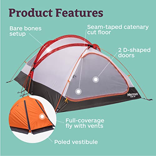 Marmot Thor Blaze Tent | 3-Person, Easy Set-Up