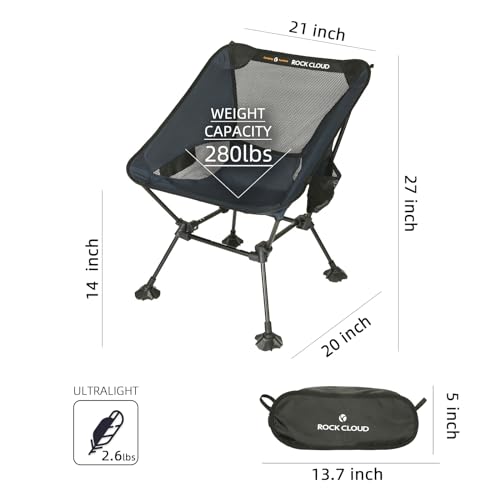ROCK CLOUD 2-Pack Portable Camping Chair, Lightweight Hiking