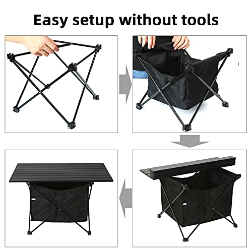 Portable Aluminum Hiking Table with Storage Bag