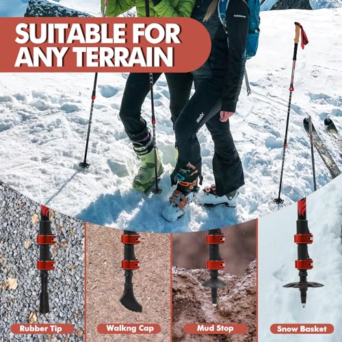 Carbon Fiber Hiking Poles with Cork Handle