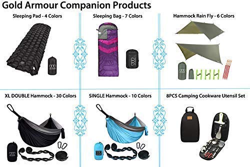 17 Piece Camping Cookware Set - Lightweight, Durable, Blue