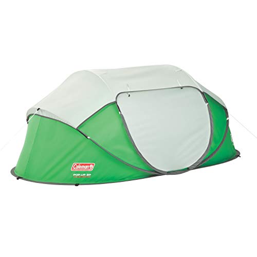 Coleman Pop-Up Tent, 2-Person, Green/Grey