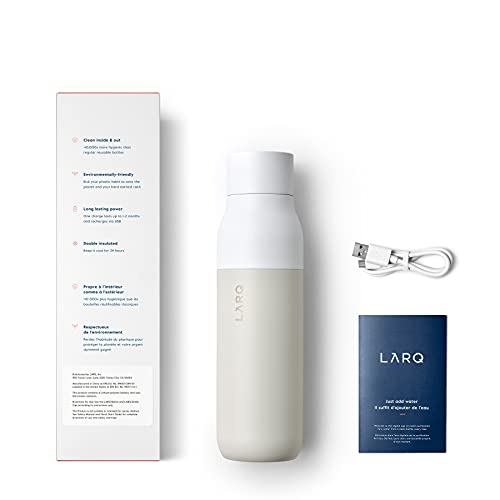 LARQ Insulated Stainless Steel Water Bottle, Granite White