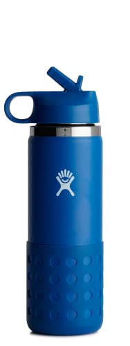 20 oz Kids Wide Mouth Hydro Flask with Straw Lid