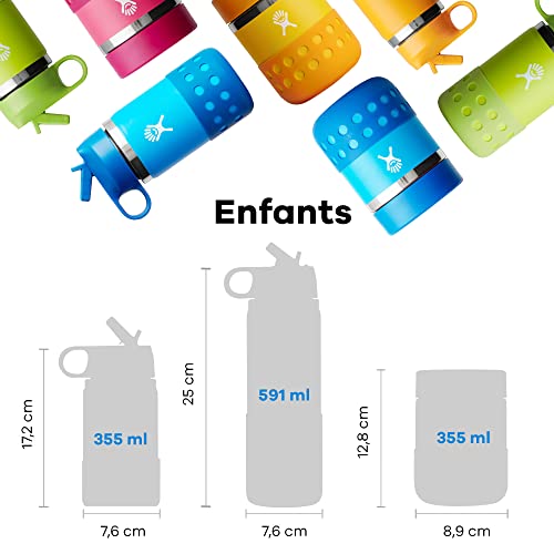20 oz Kids Wide Mouth Hydro Flask with Straw Lid
