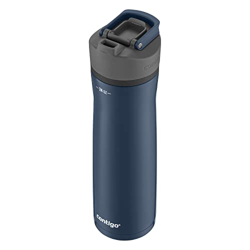 Contigo Cortland Chill 2.0 - Vacuum-Insulated Steel Water Bottle, 24oz, Blueberry