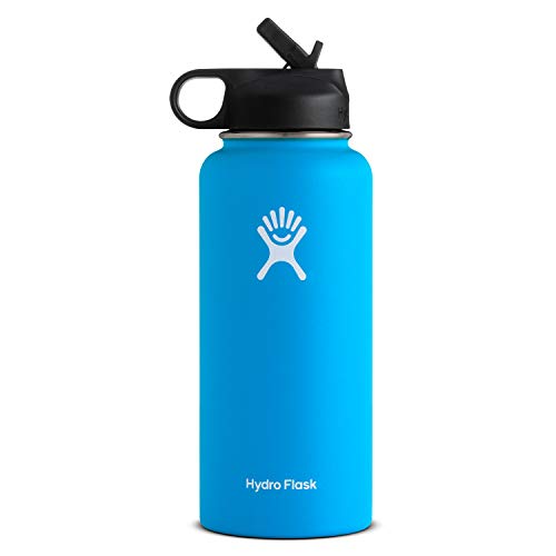 Hydro Flask Steel Water Bottle - Wide Mouth, Straw Lid (32 oz)