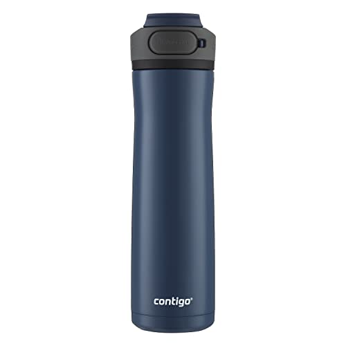 Contigo Cortland Chill 2.0 - Vacuum-Insulated Steel Water Bottle, 24oz, Blueberry