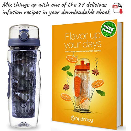 Hydracy 32oz Fruit Infuser Water Bottle - Berry Blue