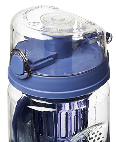 Hydracy 32oz Fruit Infuser Water Bottle - Berry Blue
