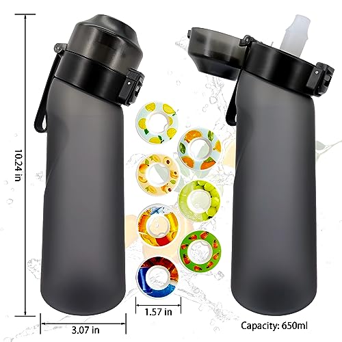 BPA Free Fruit Infuser Water Bottle, 650ML, Gym and Outdoor (Black)