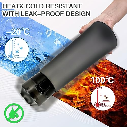 BPA Free Fruit Infuser Water Bottle, 650ML, Gym and Outdoor (Black)