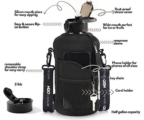 H2O Capsule 2.2L Water Bottle with Storage Sleeve